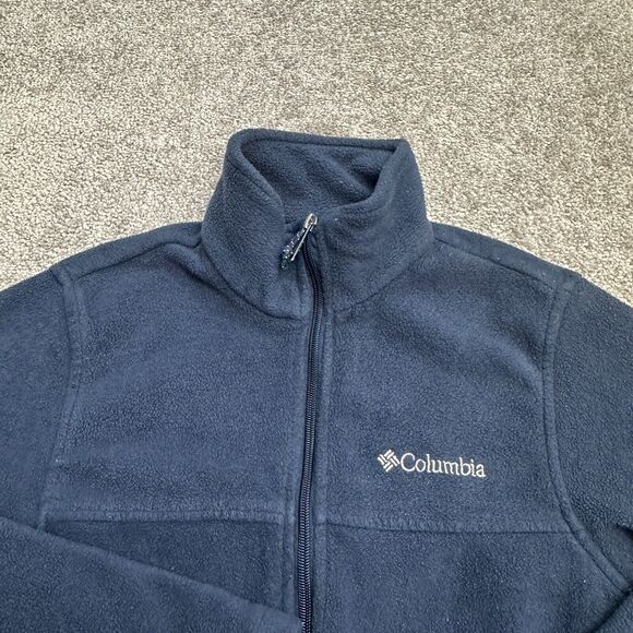 Columbia Steens Mountain Fleece Jacket Mens Small Blue Full Zip Pocket Outdoor - Picture 5 of 12